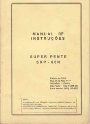 Manual Frontura (pente) Silver mod. SRP 60 N em Português 